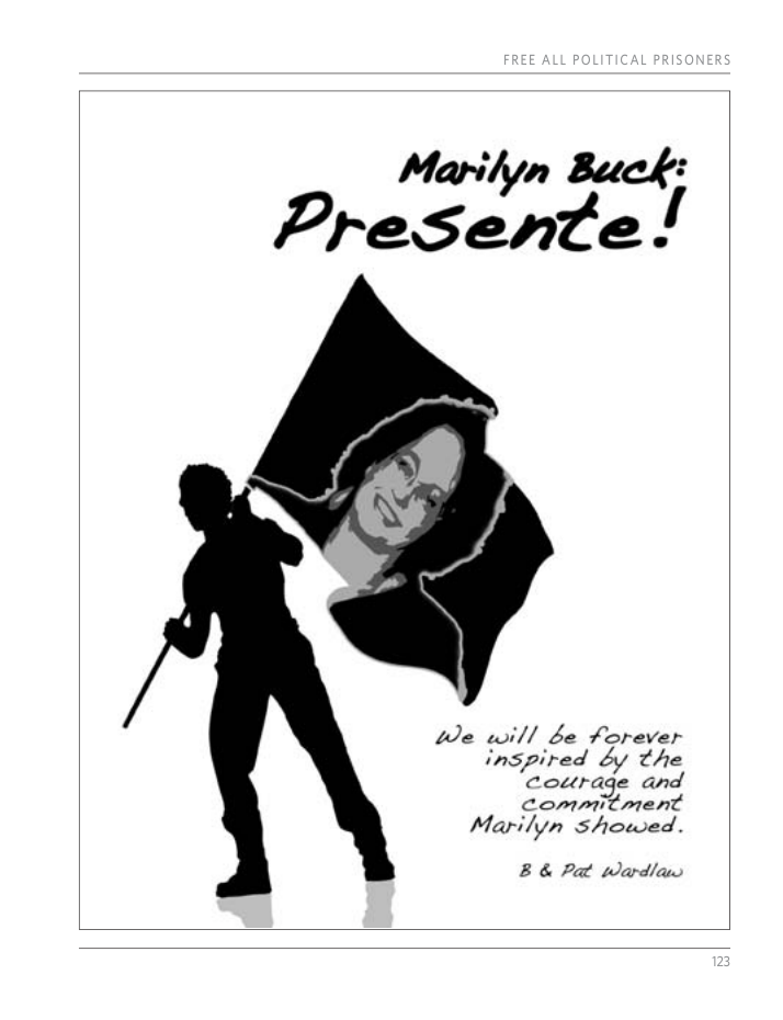 Presente! We will be Forever inspired by the couraqe and comritment Marilyn shoeed. 8 & Pat Wardlaw